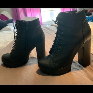 Black Combat Booties Size 7
